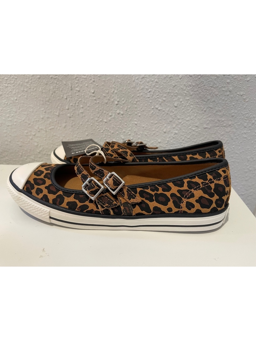 Converse All Star Leopard Print Mary Jane Sneakers - Picture 2 of 7